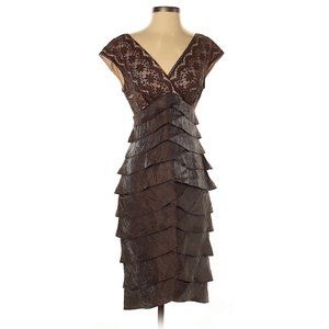 ADRIANNA PAPELL A-Line Ruffle Cockatil Dress